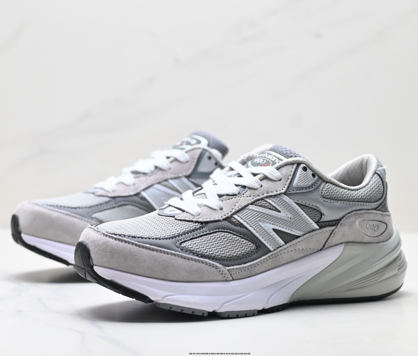 New Balance NB 990 series sneakers, retro mesh, woven pigskin, low-top casual running shoes.