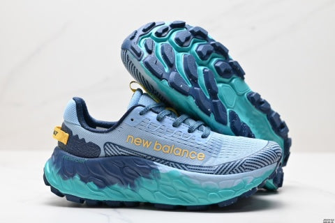 New Balance MTMORLY3 running shoes, platform sole for added height, breathable and cushioned.