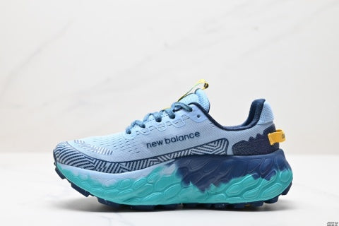 New Balance MTMORLY3 running shoes, platform sole for added height, breathable and cushioned.