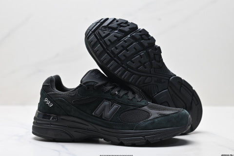 New Balance MR993 series running shoes: classic retro style, versatile for casual and athletic wear.