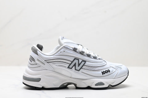 New Balance 1000 series running shoes, low-top, dad style, casual sportswear.