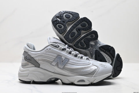 New Balance 1000 series running shoes, low-top, retro dad style, casual sportswear.