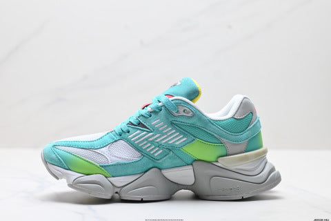 New Balance 9060 series athletic shoes: comfortable, slip-resistant, casual running shoes.