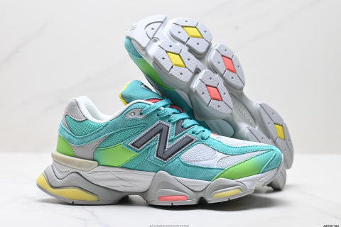 New Balance 9060 series athletic shoes: comfortable, slip-resistant, casual running shoes.