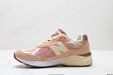New Balance NB 990 series athletic shoes, breathable mesh, low-top, casual running shoes.