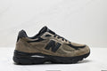 New Balance NB 990 series running shoes, athletic shoes, breathable mesh upper, casual wear.