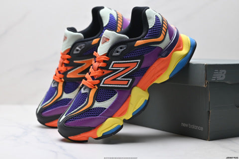 New Balance 9060 series athletic shoes: comfortable, slip-resistant, casual running shoes.