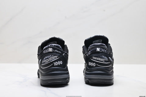 New Balance 1000 series athletic shoes: comfortable, slip-resistant, low-top, chunky style, casual running shoes.