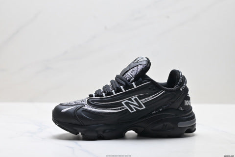 New Balance 1000 series athletic shoes: comfortable, slip-resistant, low-top, chunky style, casual running shoes.