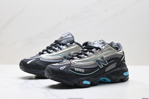 New Balance 1000 series athletic shoes: comfortable, slip-resistant, low-top, chunky style, casual running shoes.