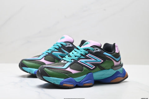 New Balance 9060 series athletic shoes: shock-absorbing, comfortable, slip-resistant, casual running shoes.