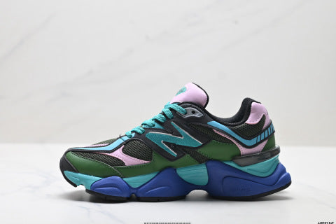 New Balance 9060 series athletic shoes: shock-absorbing, comfortable, slip-resistant, casual running shoes.