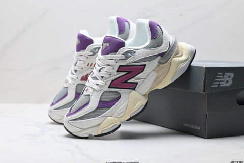 New Balance 9060 series athletic shoes: comfortable, slip-resistant, casual running shoes.